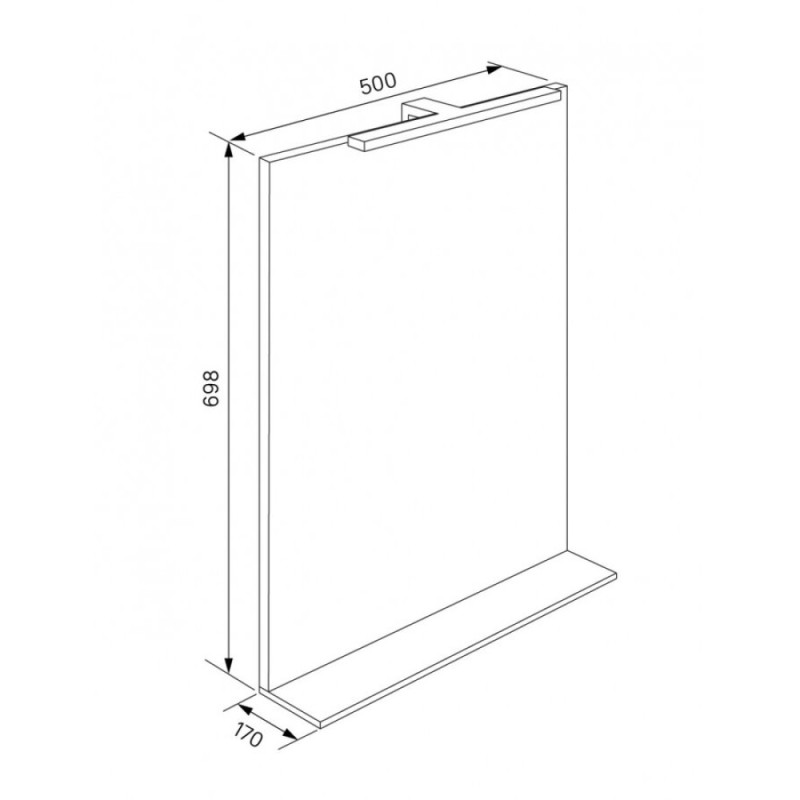 Зеркало Iddis New Custo NCU50W0i98 50 см с подсветкой, белое