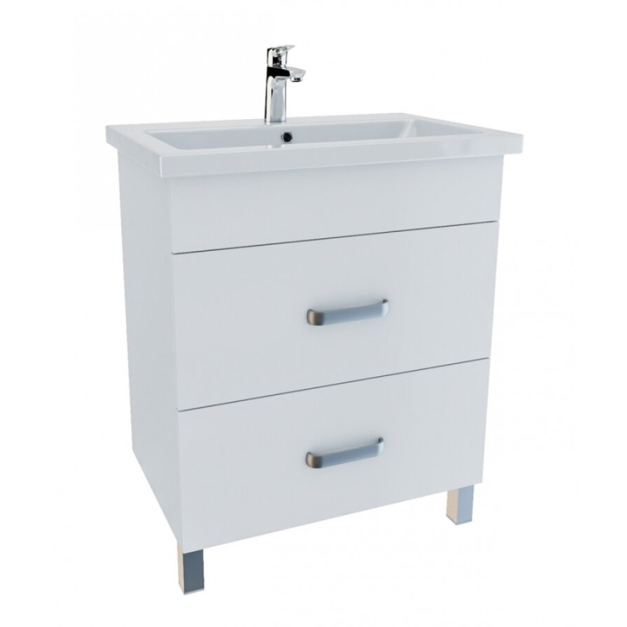 Тумба с раковиной Iddis New Custo 70 см подвесная, белая, NCU70W0i95