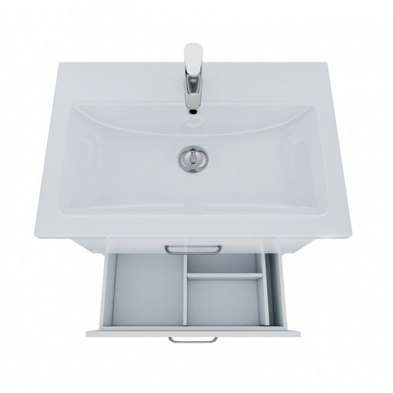 Тумба с раковиной Iddis New Custo 70 см подвесная, белая, NCU70W0i95