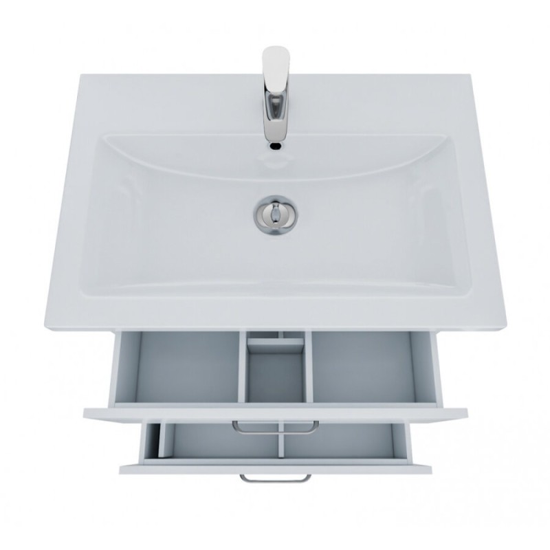 Тумба с раковиной Iddis New Custo 70 см подвесная, белая, NCU70W0i95