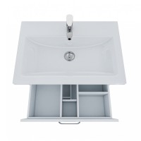 Тумба с раковиной Iddis New Custo 70 см подвесная, белая, NCU70W0i95