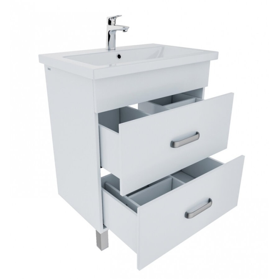 Тумба с раковиной Iddis New Custo 70 см подвесная, белая, NCU70W0i95