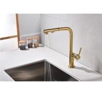 Смеситель Paulmark Neo, для кухонной мойки, цвет брашированное золото, Ne214419-BG