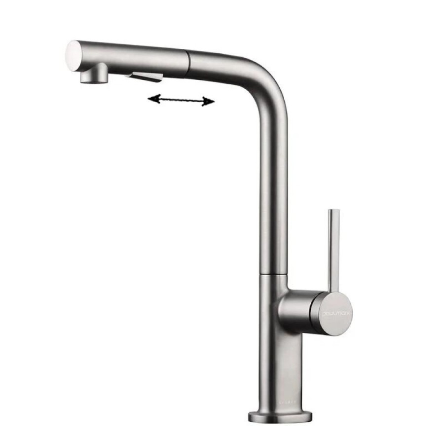 Смеситель Paulmark Neo Ne214419-BS, для кухонной мойки, брашированная сталь