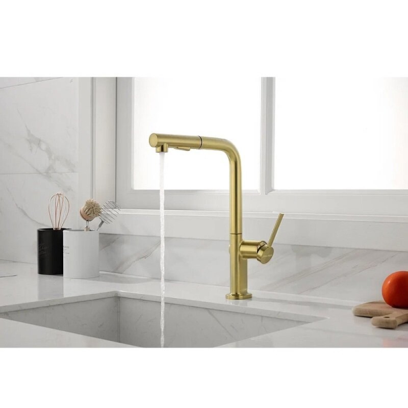 Смеситель Paulmark Neo Ne214419-LG, для кухонной мойки, светлое золото