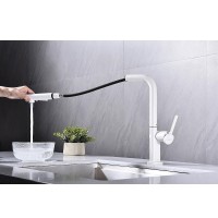 Смеситель Paulmark Neo Ne214419-WH, для кухонной мойки, белый матовый