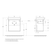 Тумба под раковину BelBagno Neon 60, подвесная, цвет Rovere Scuro, Neon-600-1C-SO-RS