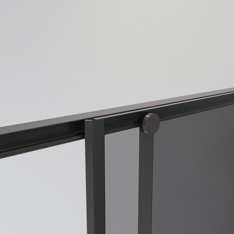 Душевой уголок Niagara Nova NG-2822-34BLACK, 80 х 80 см, стекло тонированное, профиль черный матовый