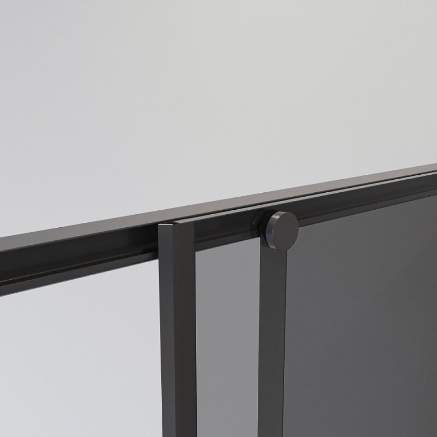 Душевой уголок Niagara Nova NG-2822-34BLACK, 80 х 80 см, стекло тонированное, профиль черный матовый