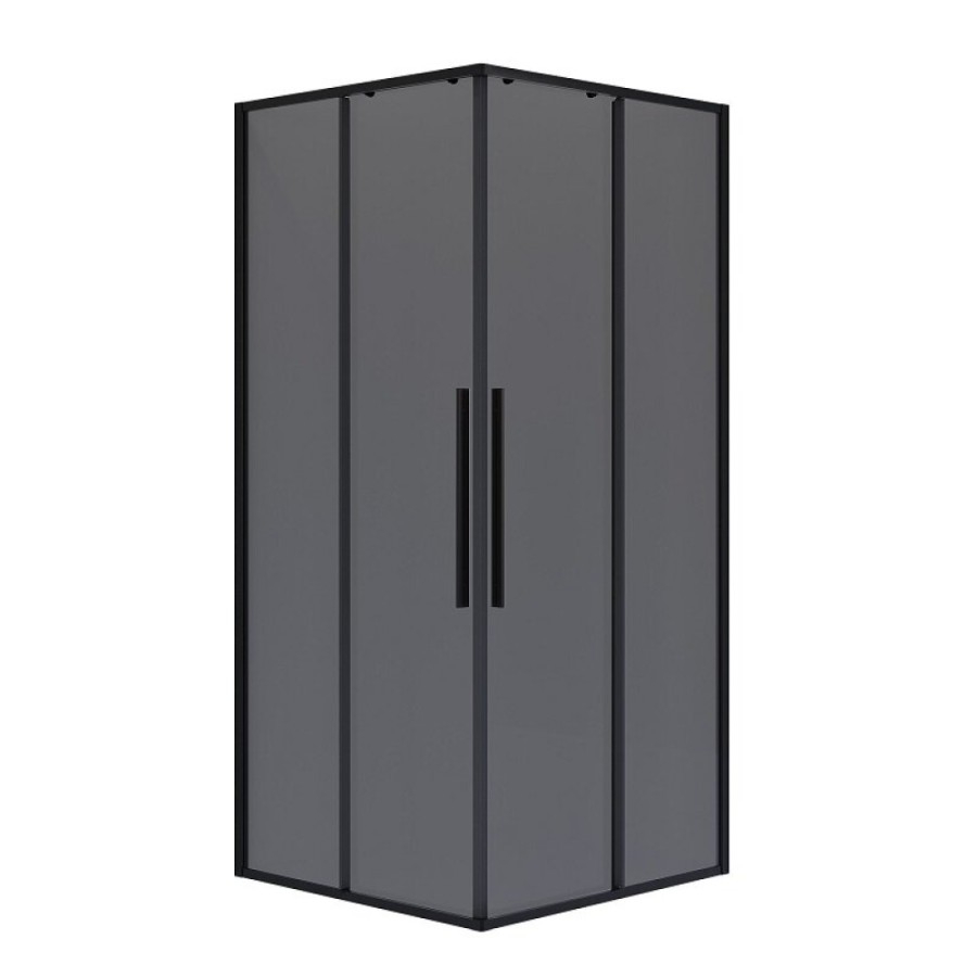 Душевой уголок Niagara Nova NG-2823-34BLACK, 90 х 90 см, стекло тонированное, профиль черный матовый