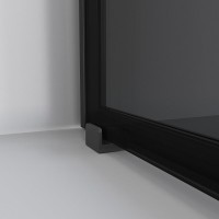 Душевой уголок Niagara Nova NG-2824-34BLACK, 100 х 100 см, стекло тонированное, профиль черный матовый