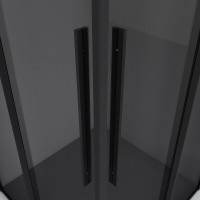 Душевой уголок Niagara Nova NG-2824-34BLACK, 100 х 100 см, стекло тонированное, профиль черный матовый