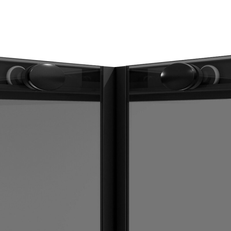 Душевой уголок Niagara Nova NG-2828-34BLACK, 80 х 80 см, стекло тонированное, профиль черный матовый