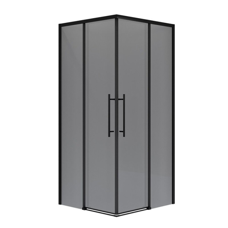 Душевой уголок Niagara Nova NG-2830-34BLACK, 100 х 100 см, стекло тонированное, профиль черный матовый