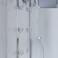 Душевая кабина Niagara Ultra 90 x 90 см, высокий поддон, профиль хром, стекло прозрачное с матовой полосой, NG-308-01