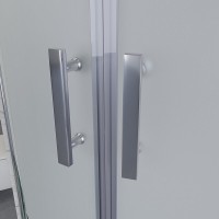 Душевая кабина Niagara Ultra 90 x 90 см, высокий поддон, профиль хром, стекло прозрачное с матовой полосой, NG-308-01