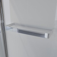 Душевая кабина Niagara Ultra 90 x 90 см, высокий поддон, профиль хром, стекло прозрачное с матовой полосой, NG-308-01