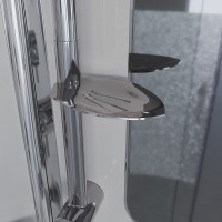 Душевая кабина Niagara Ultra 90 x 90 см, высокий поддон, профиль хром, стекло прозрачное с матовой полосой, NG-308-01
