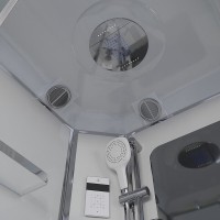 Душевая кабина Niagara Ultra 90 x 90 см, высокий поддон, профиль хром, стекло прозрачное с матовой полосой, NG-308-01