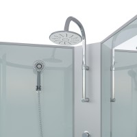 Душевая кабина Niagara Classic 120 x 80 см, низкий поддон, профиль серебро, стекло матовое, левая, NG-3312-14LBKTG