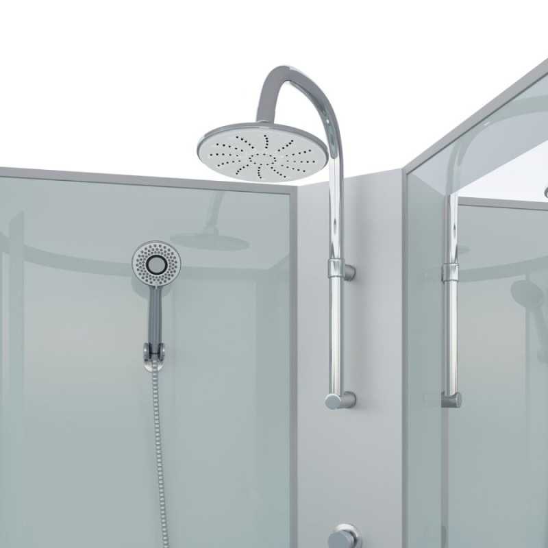Душевая кабина Niagara Classic 120 x 80 см, низкий поддон, профиль серебро, стекло матовое, левая, NG-3312-14LBKTG