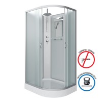 Душевая кабина Niagara Classic 120 x 80 см, низкий поддон, профиль серебро, стекло матовое, левая, NG-3312-14LBKTG