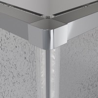 Душевой уголок Niagara Nova NG-3624-34, 100 х 100 см, стекло шиншилла, профиль хром
