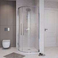 Душевой уголок Niagara Nova NG-3626-34, 90 х 90 см, стекло шиншилла, профиль хром