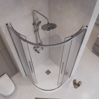 Душевой уголок Niagara Nova NG-3626-34, 90 х 90 см, стекло шиншилла, профиль хром