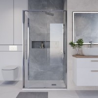 Душевой уголок Niagara Nova NG-64-13A-A90-34, 130 х 90 см, стекло прозрачное, профиль хром
