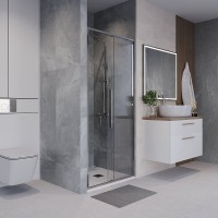 Душевая дверь в нишу Niagara Nova NG-64-9A, 90 см, стекло прозрачное, профиль хром
