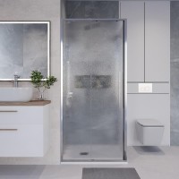 Душевой уголок Niagara Nova NG-65-11CH-CH100-34, 110 х 100 см, стекло шиншилла, профиль хром