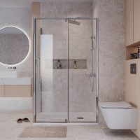 Душевой уголок Niagara Nova NG-66-11A-A100-34, 110 х 100 см, стекло прозрачное, профиль хром