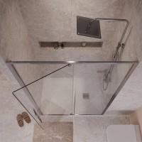 Душевая дверь в нишу Niagara Nova NG-66-12A, 120 см, стекло прозрачное, профиль хром