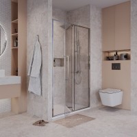 Душевая дверь в нишу Niagara Nova NG-66-12A, 120 см, стекло прозрачное, профиль хром
