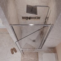 Душевая дверь в нишу Niagara Nova NG-66-8A, 80 см, стекло прозрачное, профиль хром