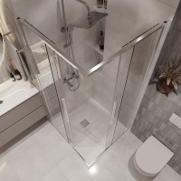 Душевой уголок Niagara Nova NG-6622-34, 80 х 80 см, стекло прозрачное, профиль хром