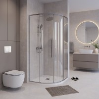 Душевой уголок Niagara Nova NG-6626-34, 90 х 90 см, стекло прозрачное, профиль хром