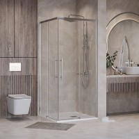 Душевой уголок Niagara Nova NG-6629-34, 90 х 90 см, стекло прозрачное, профиль хром