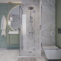 Душевой уголок Niagara Nova NG-6632-34, 100 х 100 см, стекло прозрачное, профиль хром
