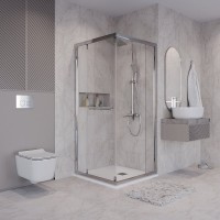 Душевой уголок Niagara Nova NG-6635-34, 100 х 100 см, стекло прозрачное, профиль хром