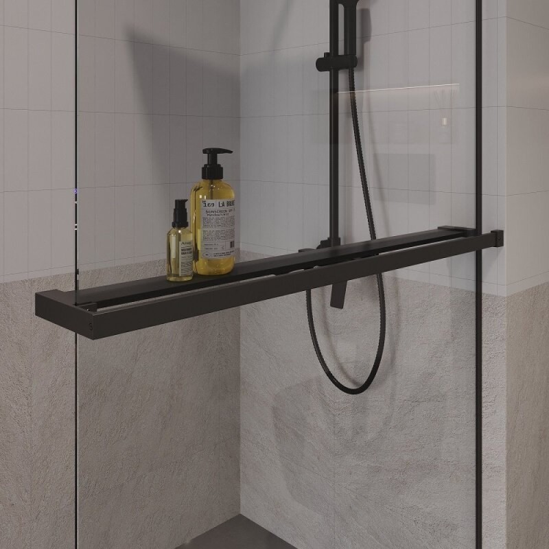 Душевая стенка Niagara Nova NG-670-10ВLACK, 100 х 195 см, со свободным входом, стекло прозрачное, профиль черный матовый