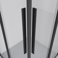 Душевой уголок Niagara Nova NG-6823-34BLACK, 90 х 90 см, стекло прозрачное, профиль черный матовый