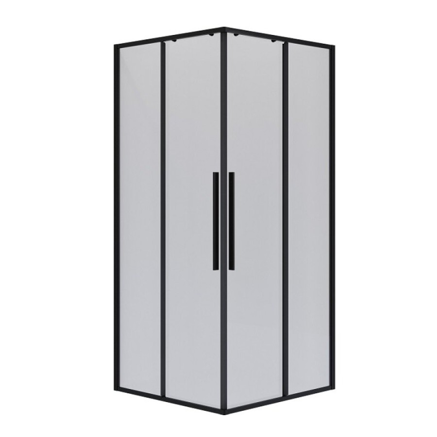 Душевой уголок Niagara Nova NG-6824-34BLACK, 100 х 100 см, стекло прозрачное, профиль черный матовый