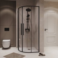 Душевой уголок Niagara Nova NG-6826-34BLACK, 90 х 90 см, стекло прозрачное, профиль черный матовый