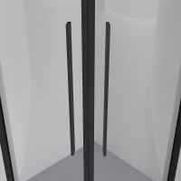Душевой уголок Niagara Nova NG-6826-34BLACK, 90 х 90 см, стекло прозрачное, профиль черный матовый
