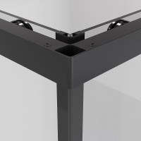 Душевой уголок Niagara Nova NG-6828-34BLACK, 80 х 80 см, стекло прозрачное, профиль черный матовый
