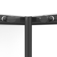Душевой уголок Niagara Nova NG-6830-34BLACK, 100 х 100 см, стекло прозрачное, профиль черный матовый