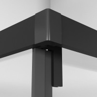 Душевой уголок Niagara Nova NG-6835-34BLACK, 100 х 100 см, стекло прозрачное, профиль черный матовый