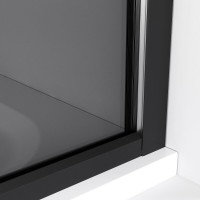Душевая стенка Niagara Nova NG-689-12TBLACK, 120 х 200 см, со свободным входом, стекло тонированное, профиль черный матовый